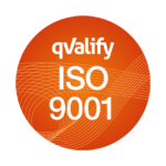 qValify logotyp med ISO 9001 stämpel