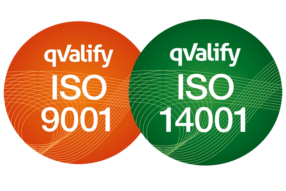 Certifieringar ISO 9001 & ISO 14001.